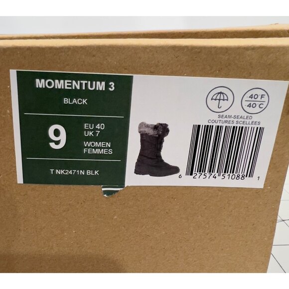 Kamik Women's Momentum 3 Waterproof Winter Boot Black Size 9 New~~~ - Picture 10 of 10